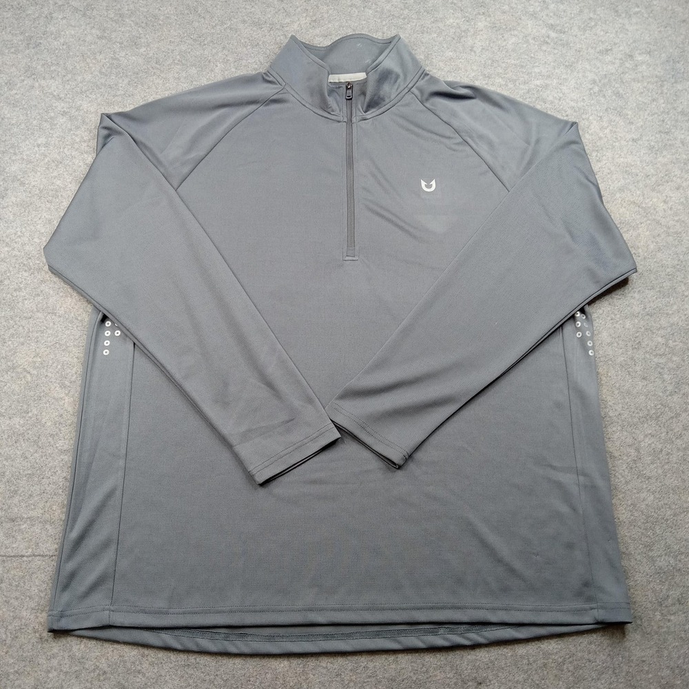 Northyard Pullover Mens 2XL Gray 1/4 Zip Long Sleeve Performance‎ Athletic Top